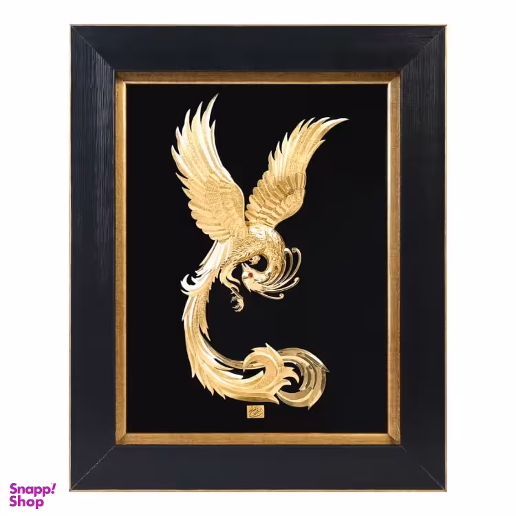 تابلو ورق طلا طرح سیمرغ