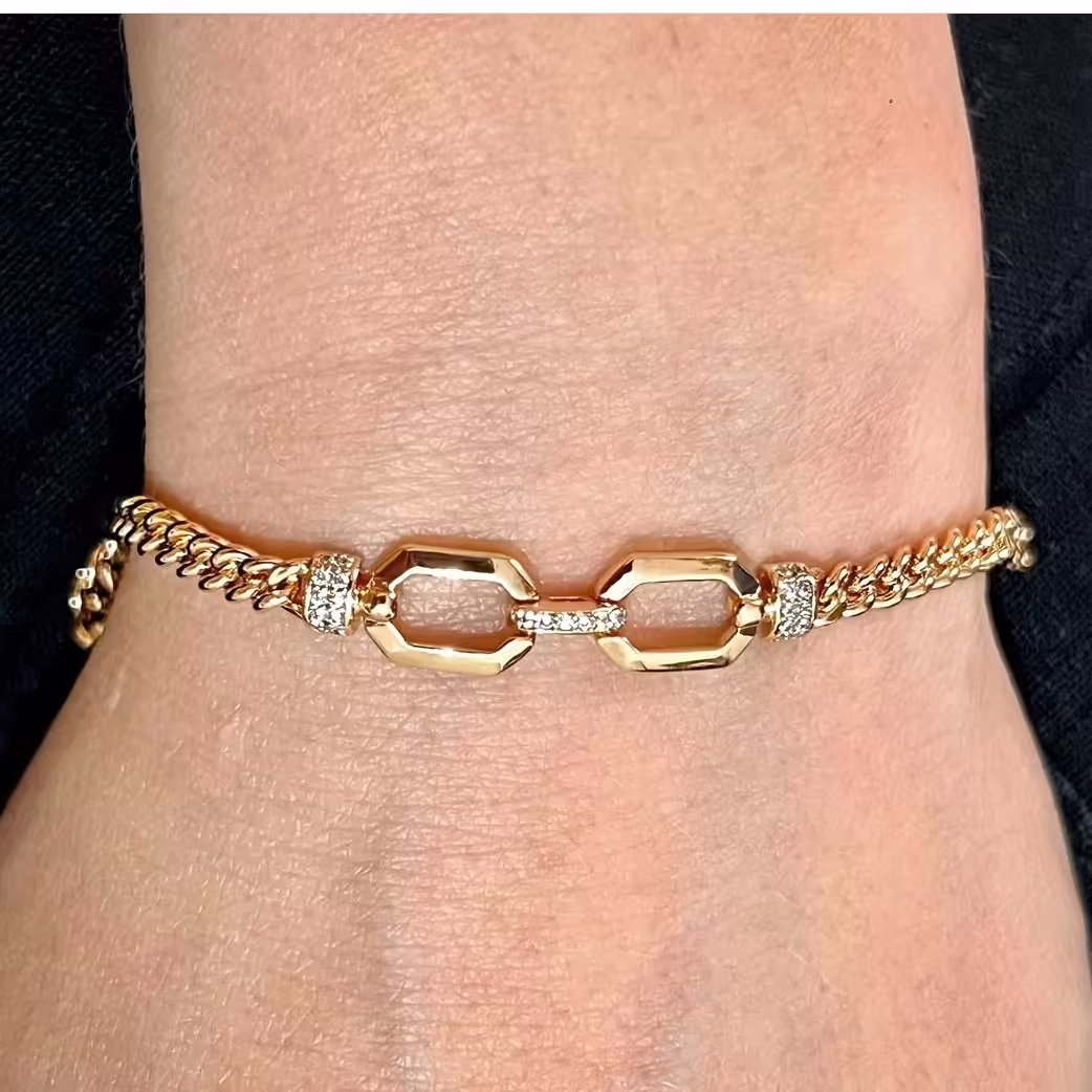 دستبند  مارک ژوپینگ  بدون ریزش نگین رنگ ثابت ضد حساسیت 