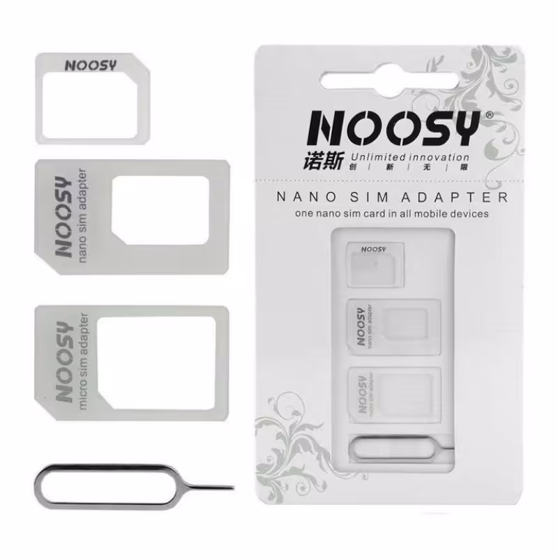 تبدیل سیم کارت های نانو و میکرو به استاندارد نوسی مدل NANOSIMADAPTER مجموعه 4 عددی   

