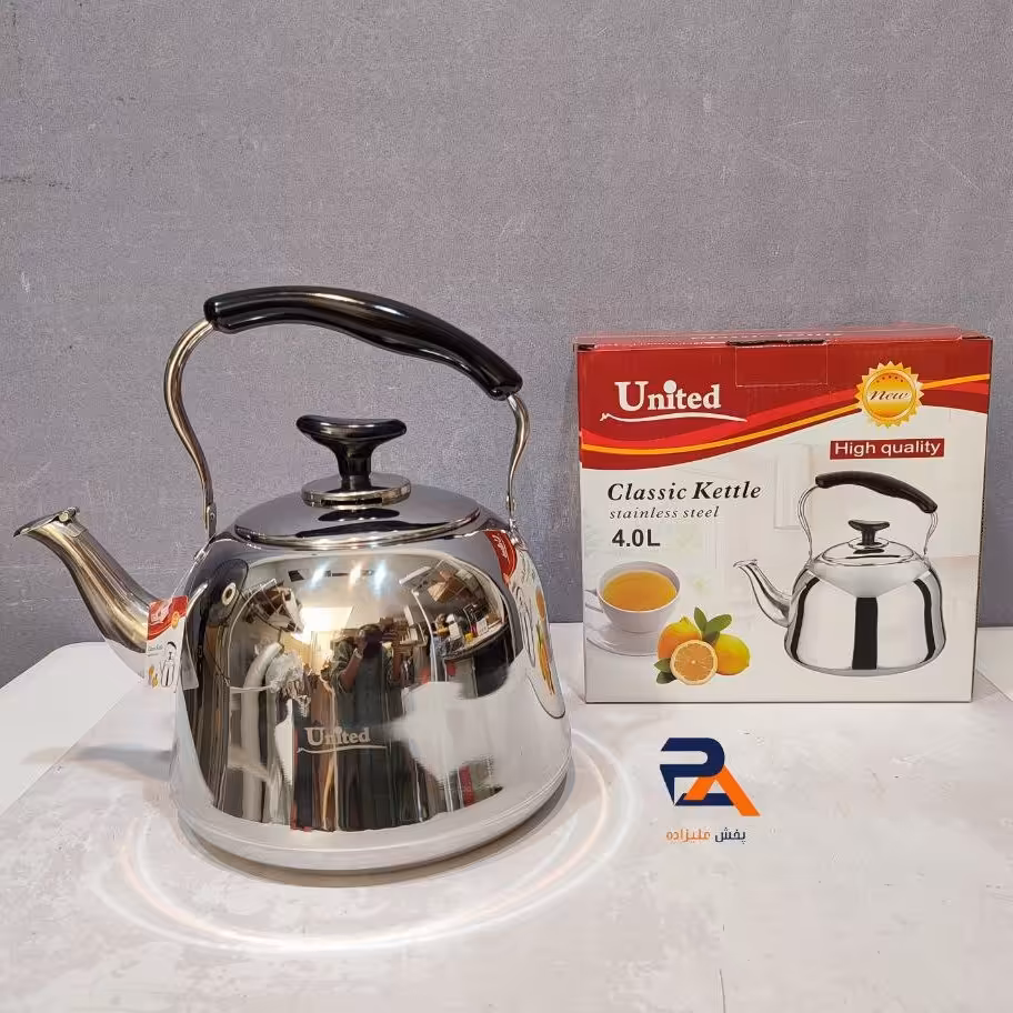 کتری استیل سوتی کتری دسته مشکی کتری 4لیتری باکیفیت و مقاوم