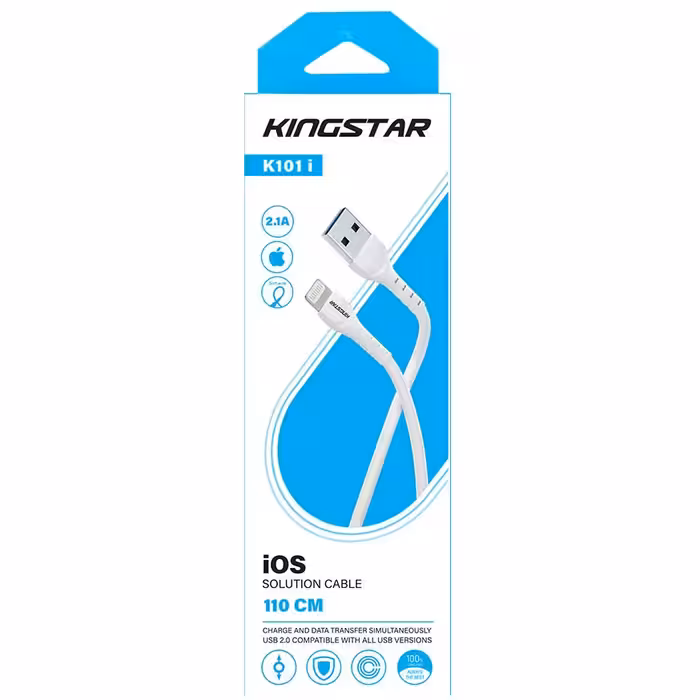 کابل شارژ لایتنینگ Lightning برند کینگ استار KingStar مدل K101 i