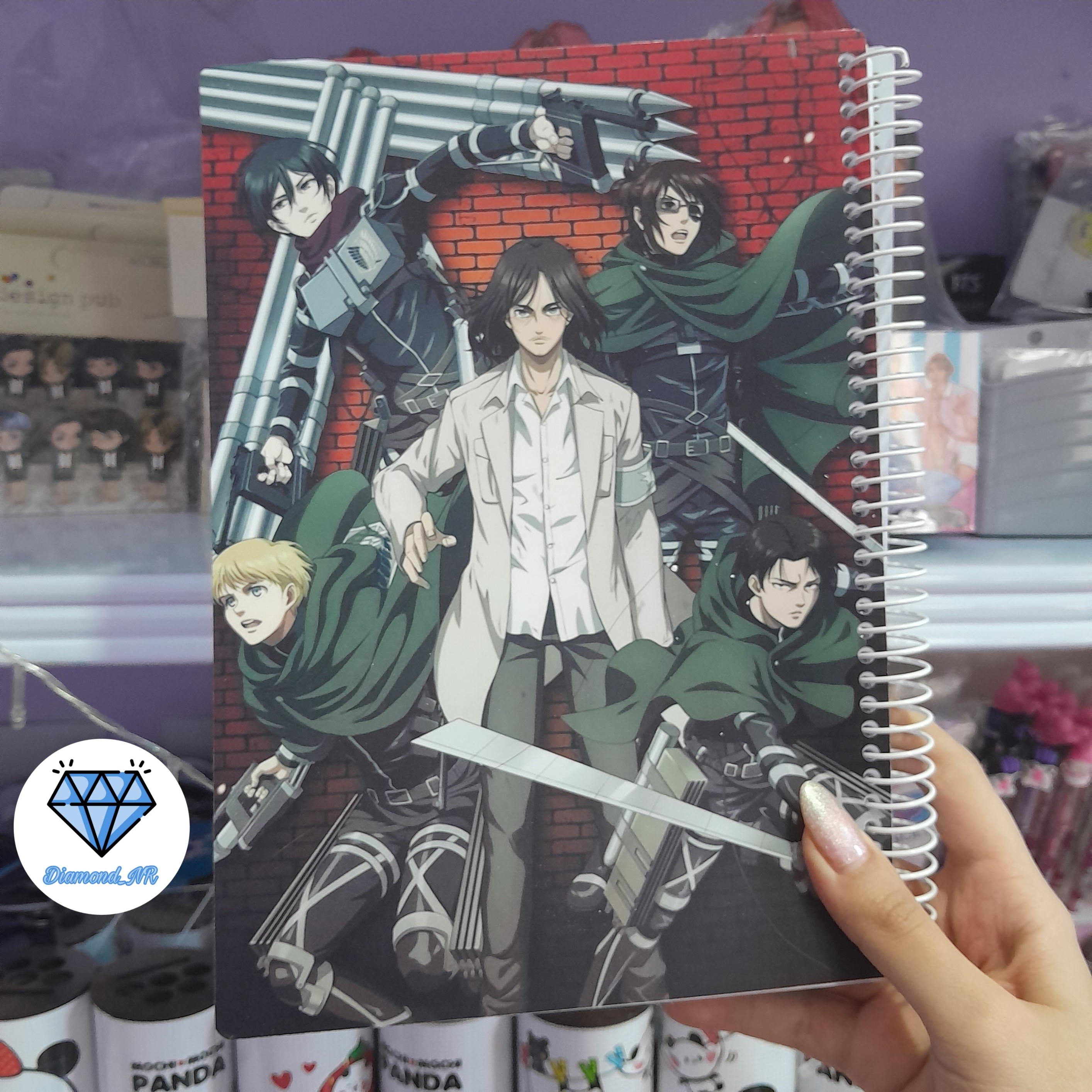 دفتر خط دار 100 برگ طرح انیمه Attack on Titan حمله به تایتان
