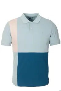 تی شرت یقه پولو آبی مردانه لباس آقایان چوگان YAKA 100 ٪ پنبه باریک و مناسب RIBANALI ARM GARNIA JEANS 1165 ان سی آر Ncs
