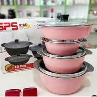 سرویس قابلمه 10 پارچه چدن گرانیت sps 
