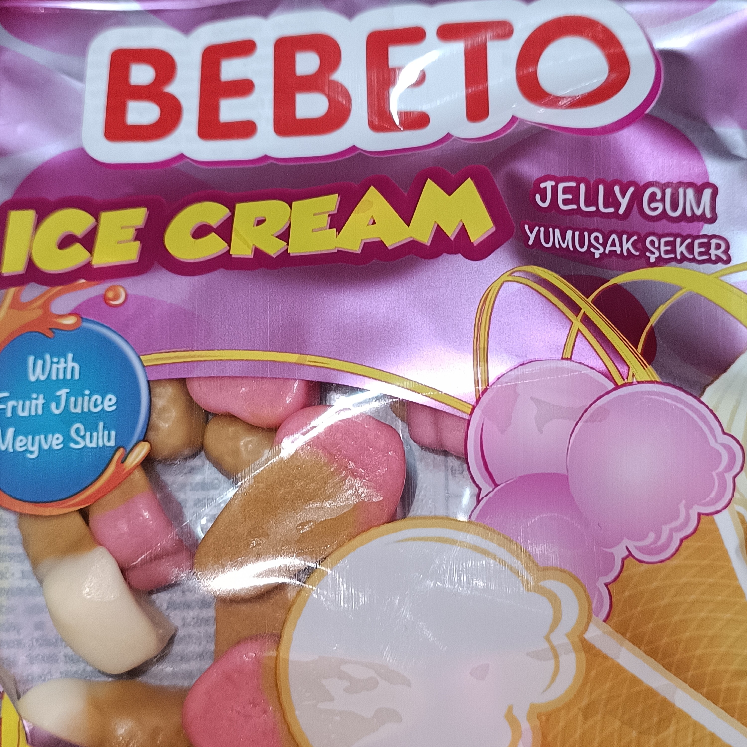 پاستیل بستنی ببتو80g پک 72عددی