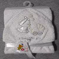 ست دوتکه حوله و لیف گلدوزی پرنس خرگوش و کالسکه