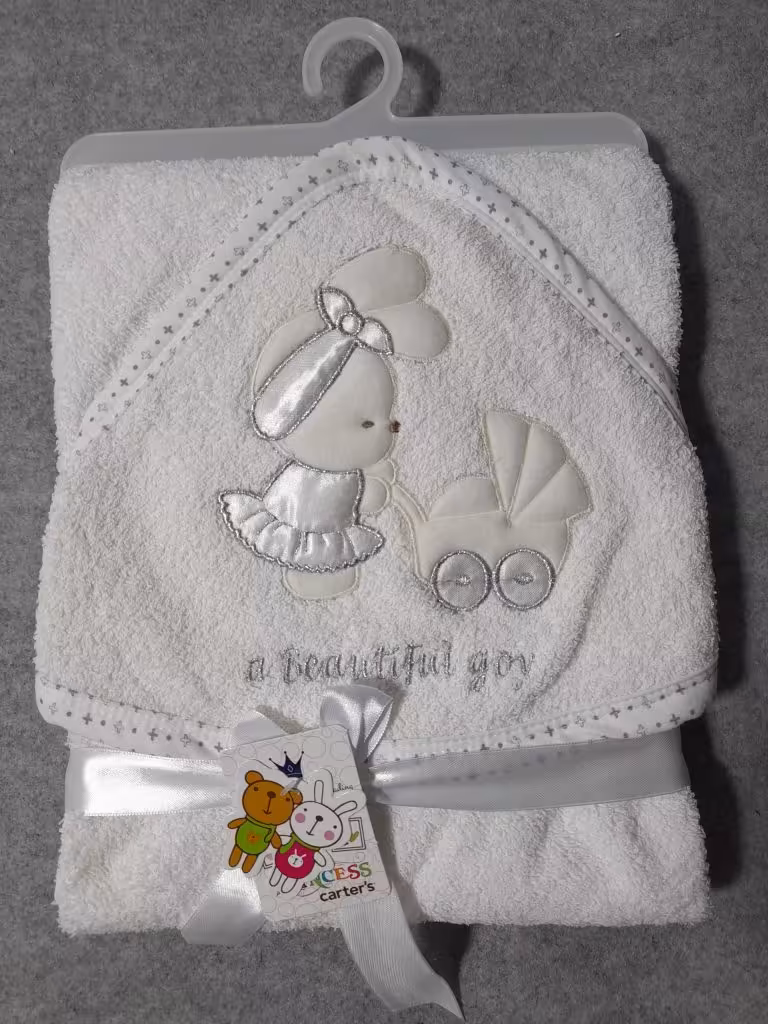 ست دوتکه حوله و لیف گلدوزی پرنس خرگوش و کالسکه