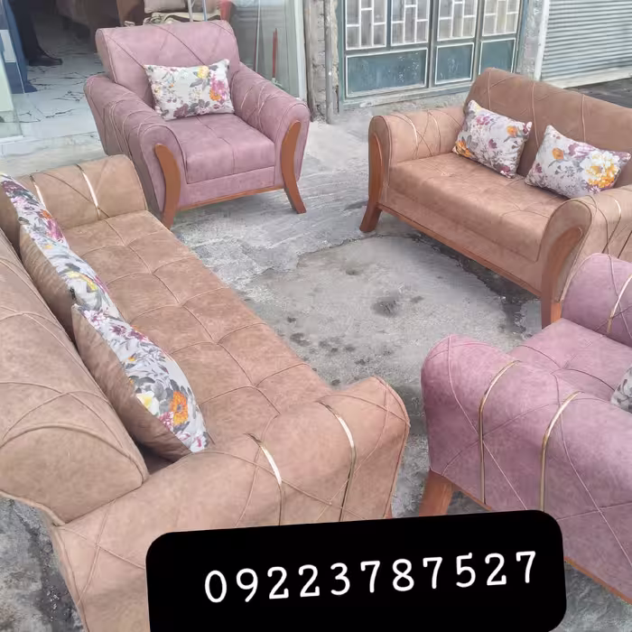 مبل راحتی اسکارلت پایه چوبی