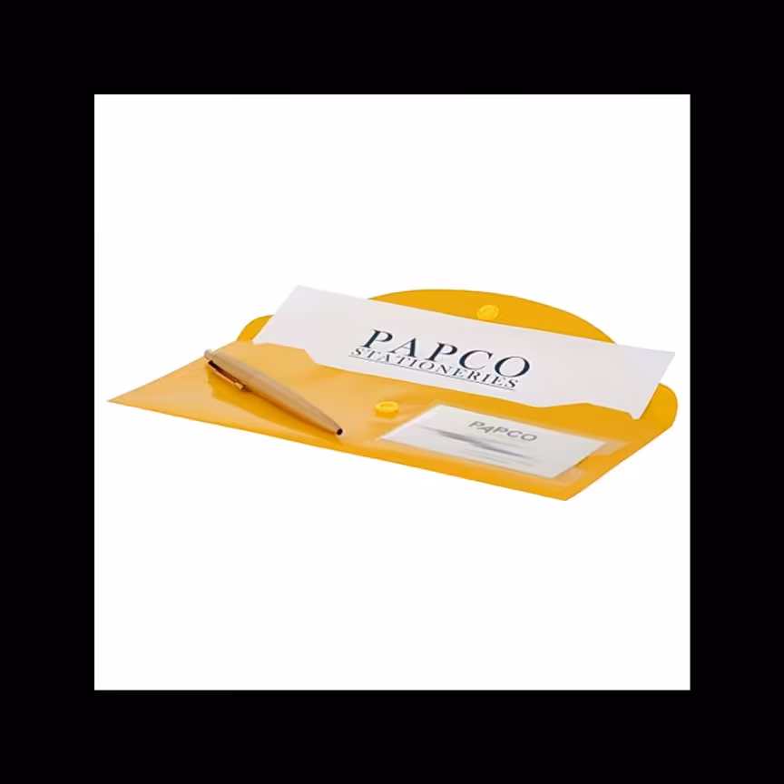 پاکت نامه ملخی دکمه دار بیزینس مات و شفاف پاپکو B_118T و B_118بسته ی 24 عددی 