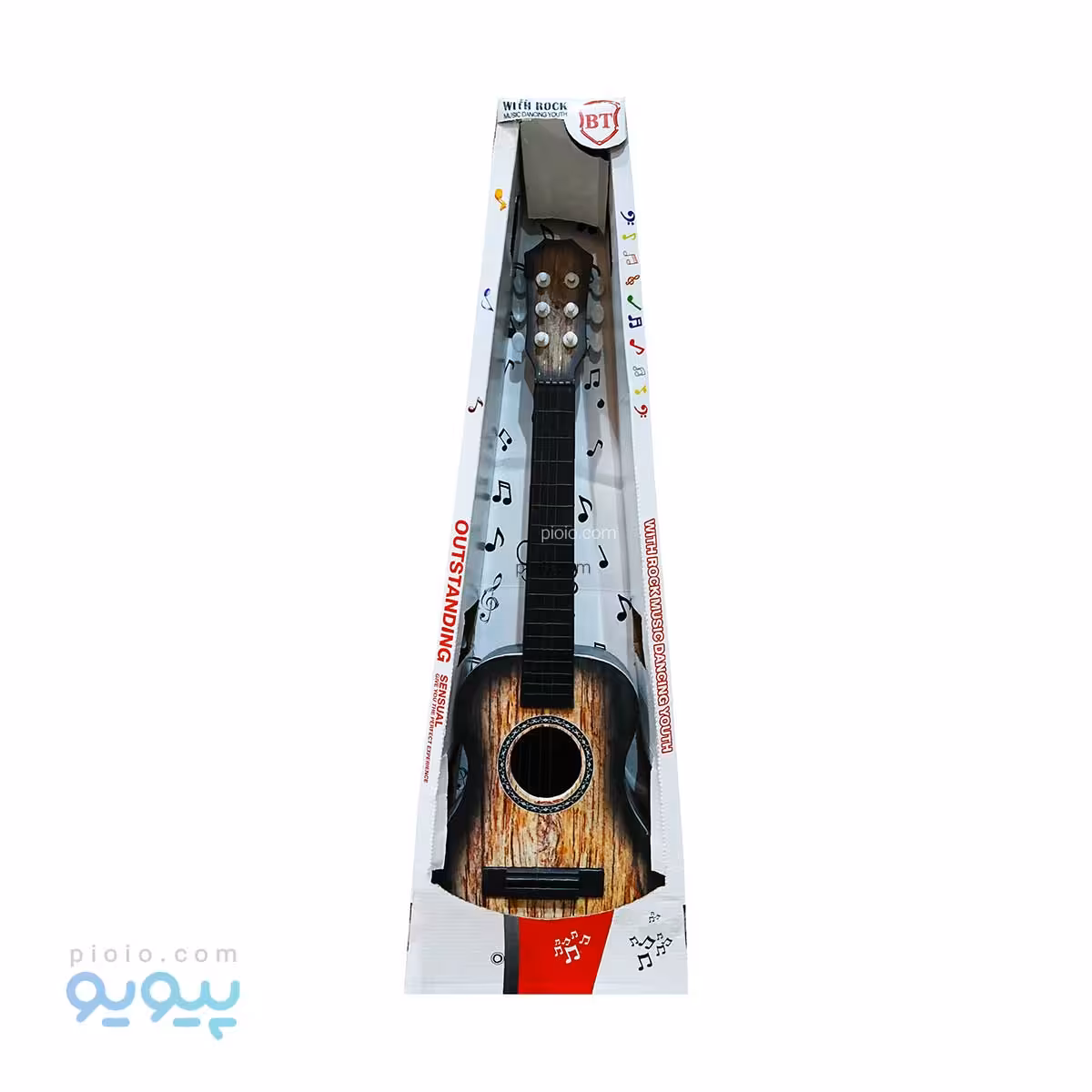 اسباب بازی گیتار کودک طرح چوب رنگ روشن برند BT تک و عمده