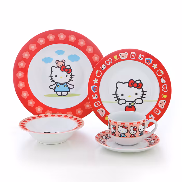 سرویس چینی زرین 1 نفره کودک کیتی (5 پارچه)