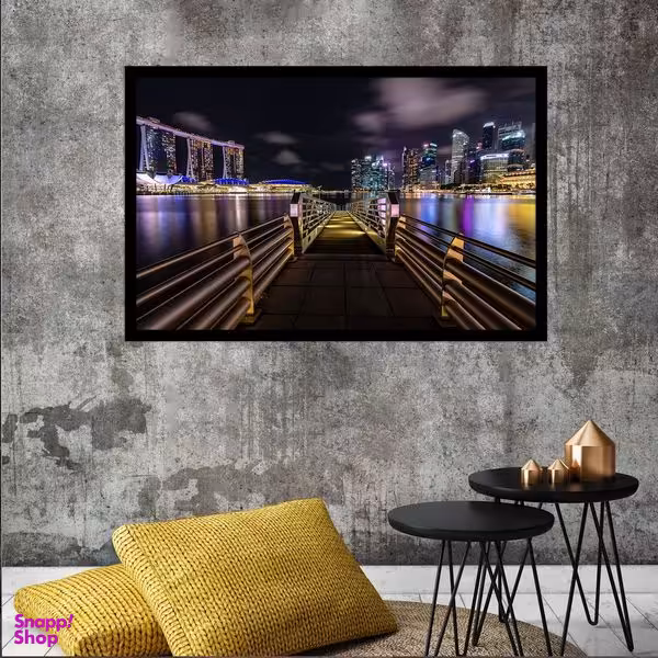 تابلو بکلیت طرح منظره شهر سنگاپور مدل B-S2929