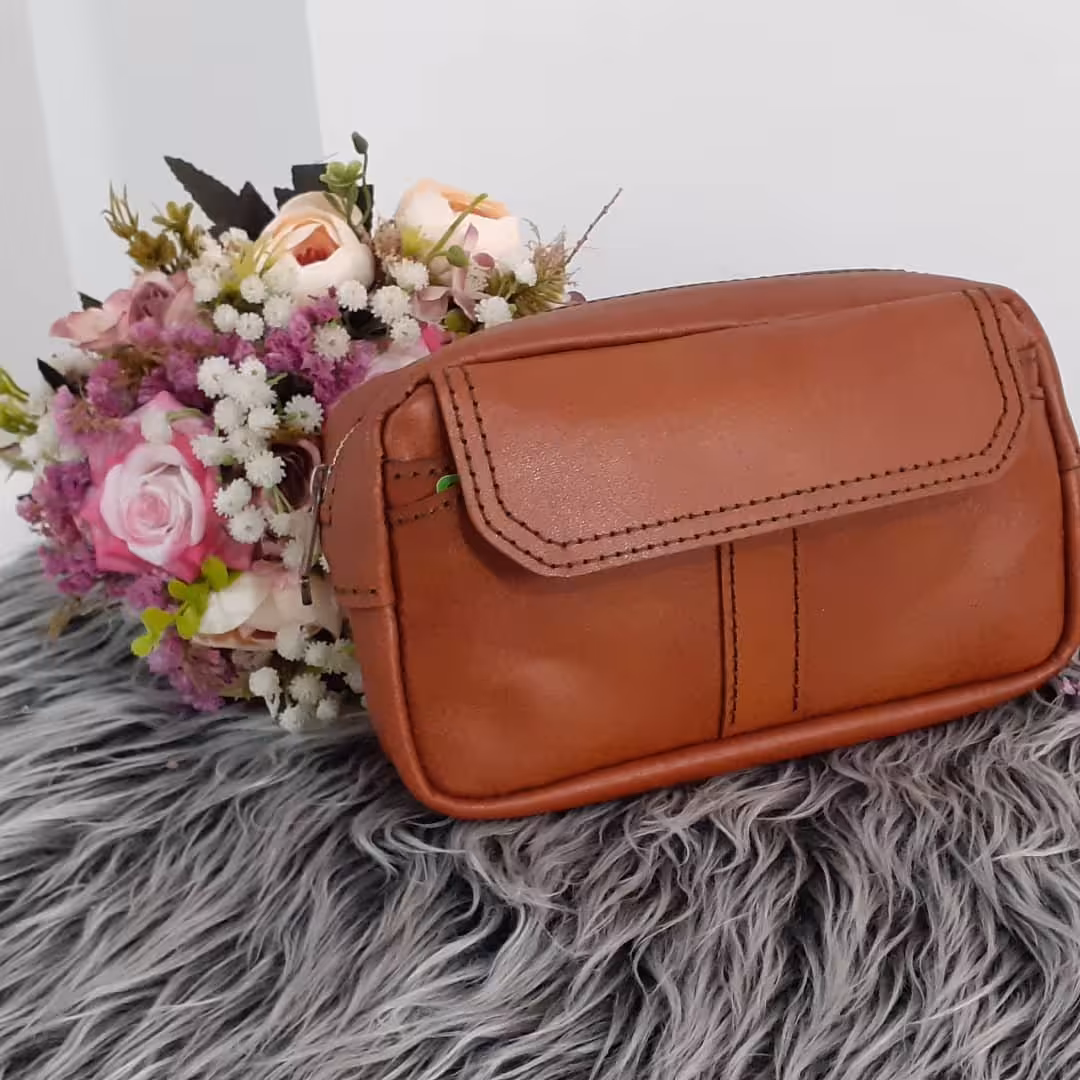 کیف مدارک دستدوز با چرم طبیعی