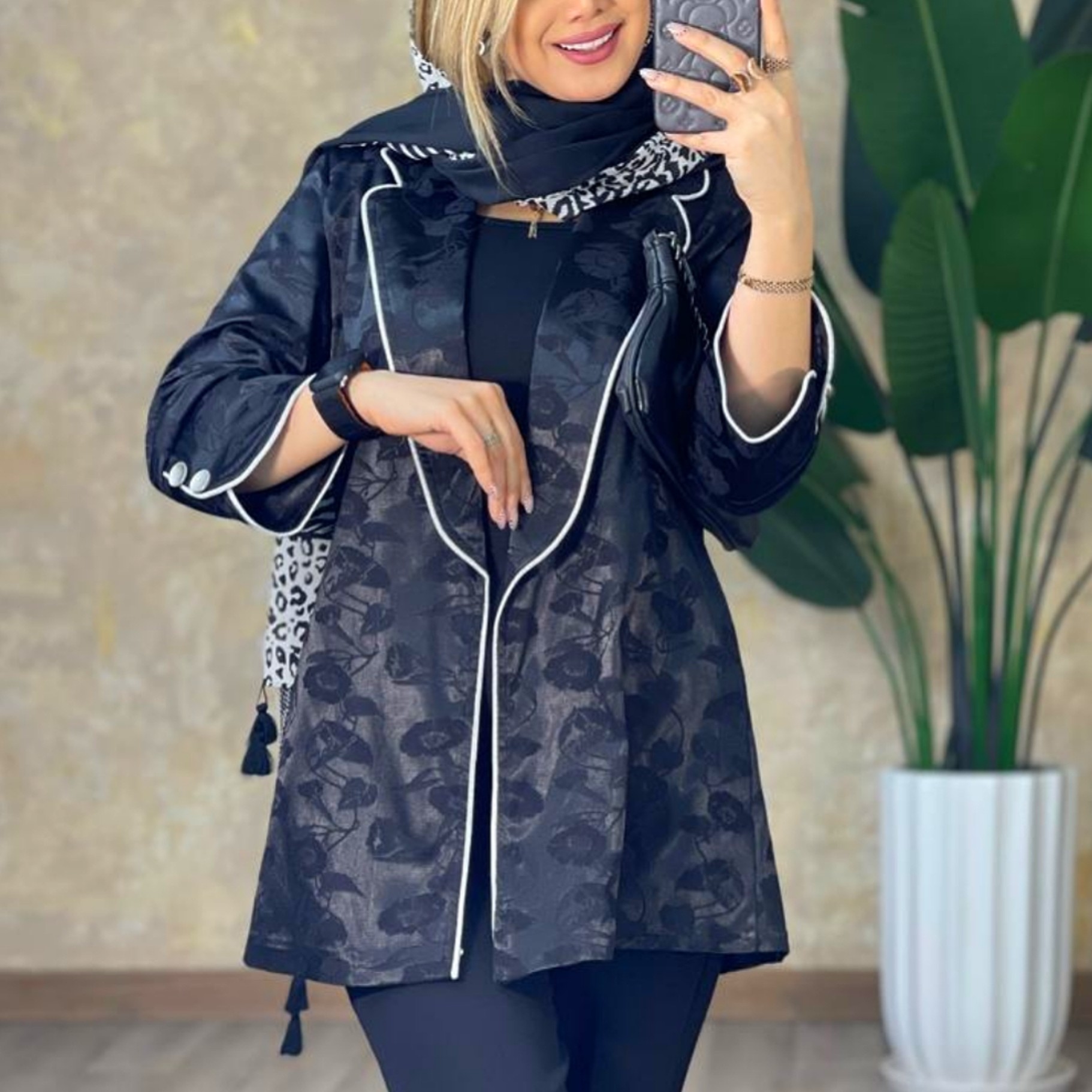 مانتو کتی جدید زنانه ژاکارد (کد 6)