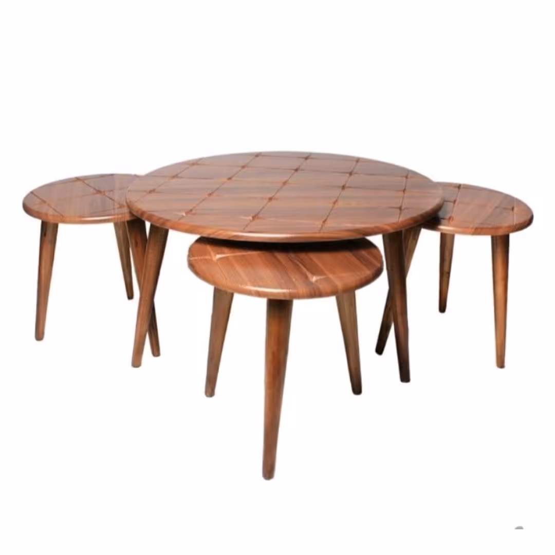 میز عسلی فانتزی 4تیکه وکیوم زد خش پایه پیچی جنس عالی 12345678910