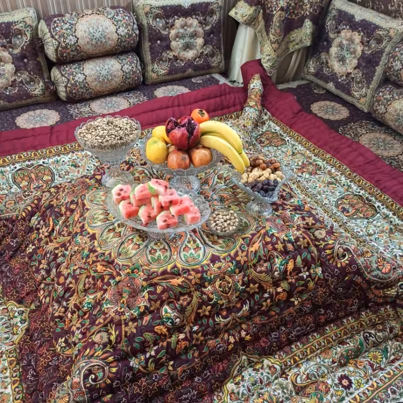 لحاف کرسی ترمه طرح افشار 