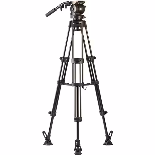 سه پایه فیلمبرداری لیبک مدل Libec HS-150M Tripod System with H15 Head, Mid-Level Spreader, Rubber Feet & Case