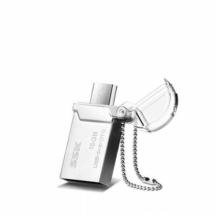 فلش مموری OTG SSK USB 20 مدل SFD258 ظرفیت 16 گیگابایت