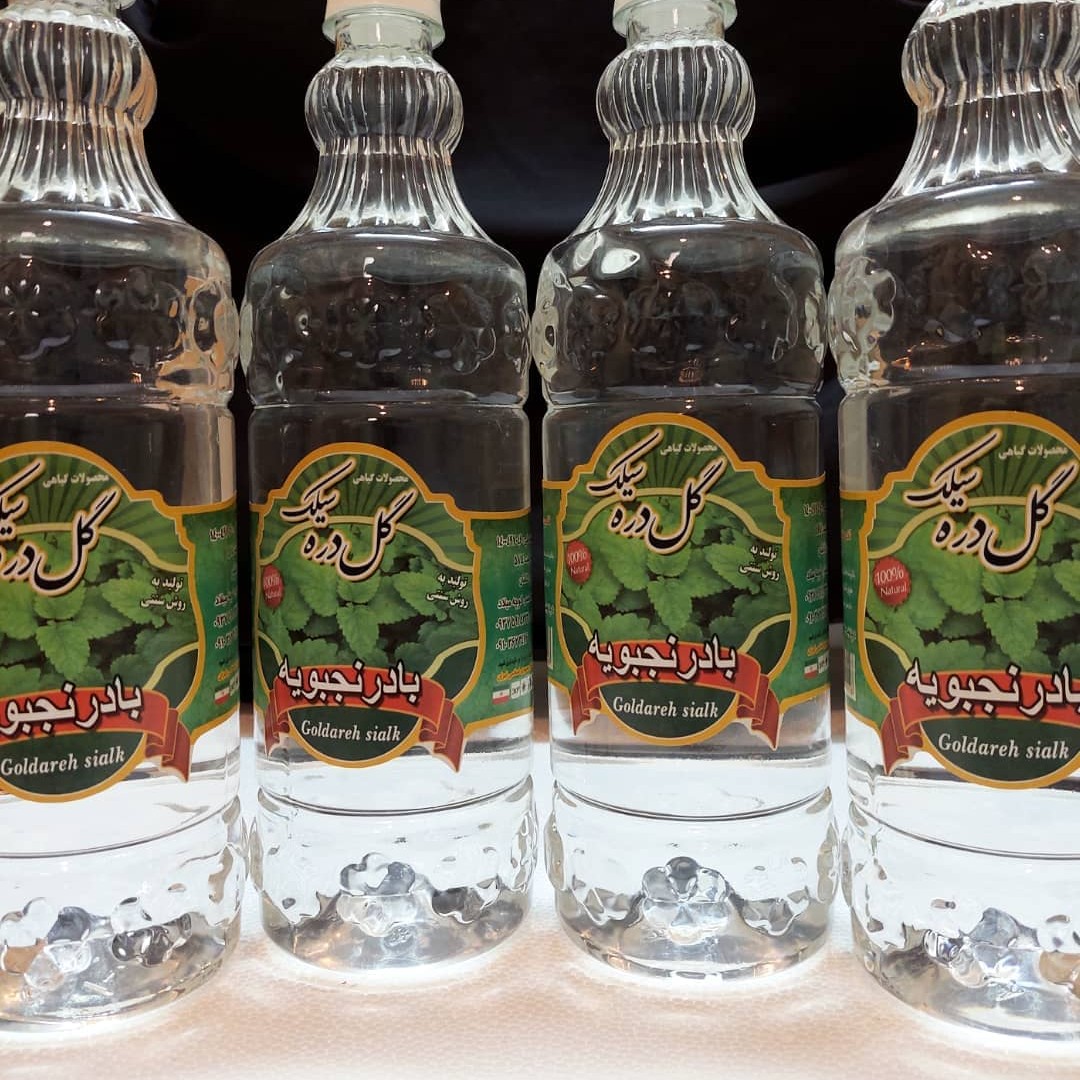 عرق بادرنجبویه با کیفیت اصل کاشان به روش سنتی یک لیتری