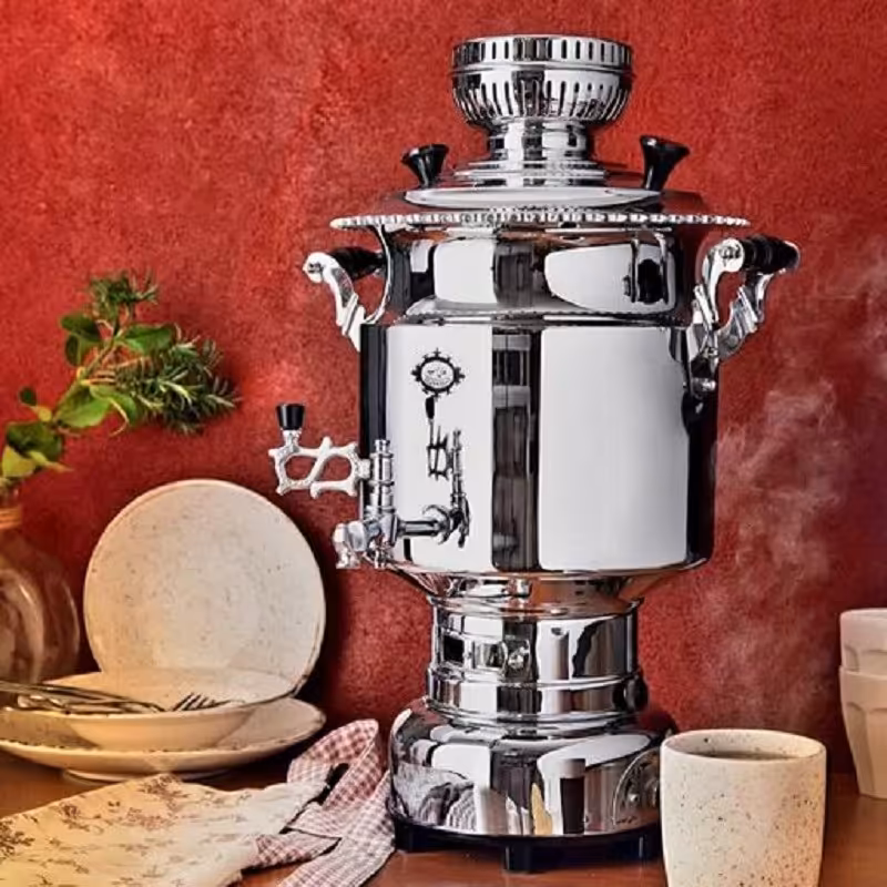 سماور گازی عالی نسب مدل آبتین 6 لیتری پیلوت دار