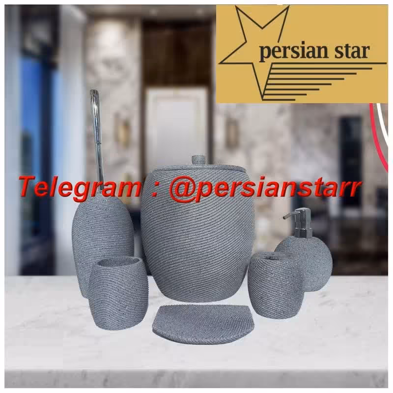 سرویس بهداشتی 6پارچه رزین موج منحنی 