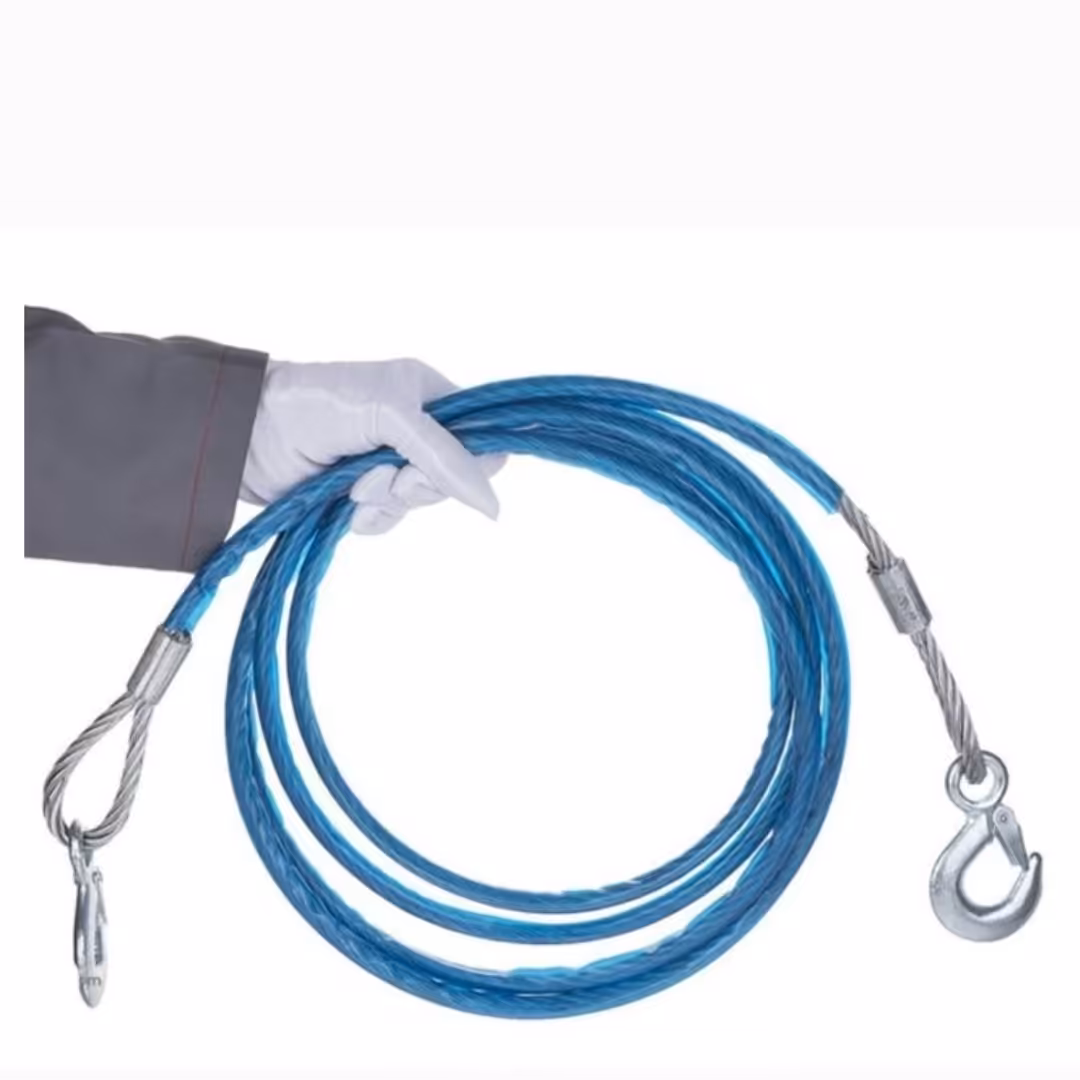 سیم بکسل3متری همراه با دوسری قلاب دار و روکش پلاستیکی