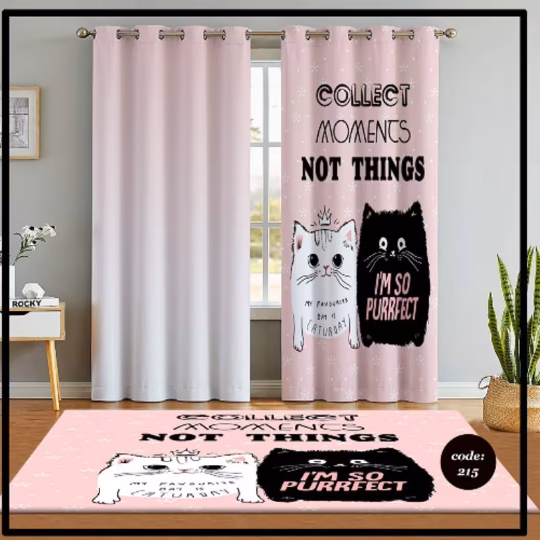 ست اتاق کودک دخترونه روتختی .پرده. فرشینه (پس کرایه)