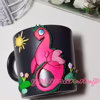 ماگ سرنتیپیتی،ساخته شده با خمیر فیمو،قابل شستشو و ضداب،مناسب مایعات داغ