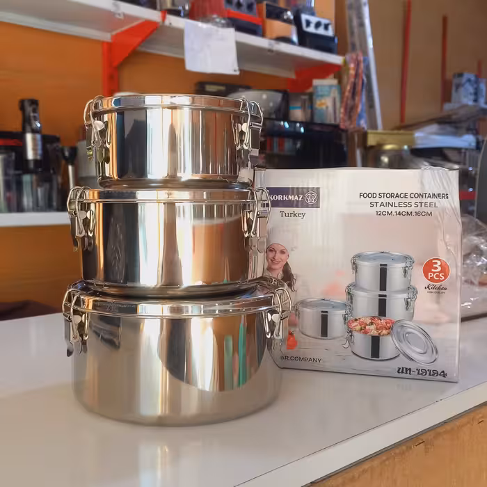 ظرف غذا چفت دار 3 تکه  یونیک