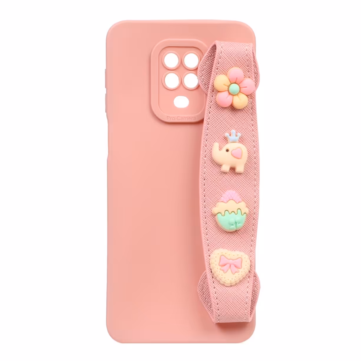 قاب فینگر بند عروسکی برجستهXiaomi Redmi Note 9S - Redmi Note 9 Proصورتی کد3222