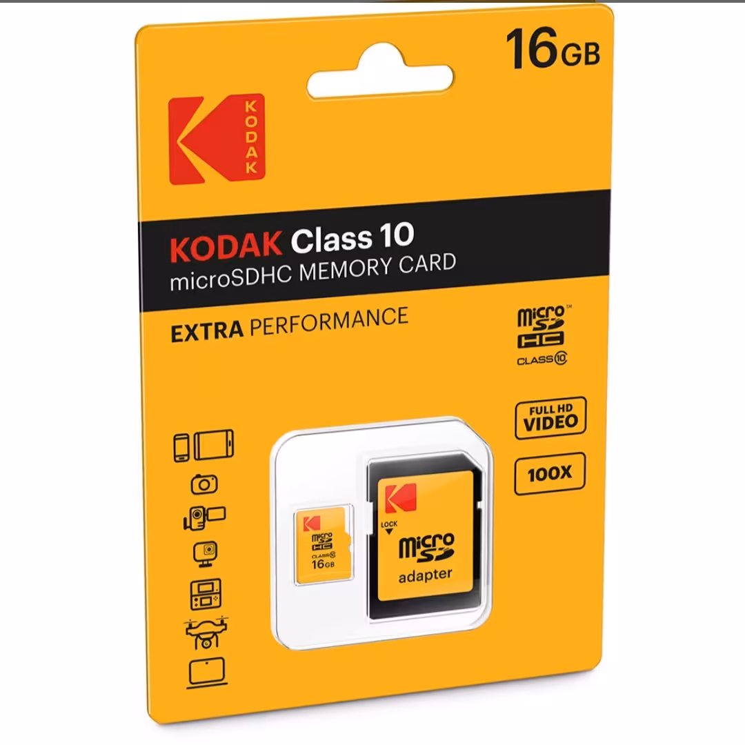 گاراانتی مادام العمر Kodak Micro SD Class10 Extra
کارت حافظه 16 گیگابایت