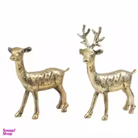 مجسمه برنزی طرح گوزن مدل A1 مجموعه 2 عددی