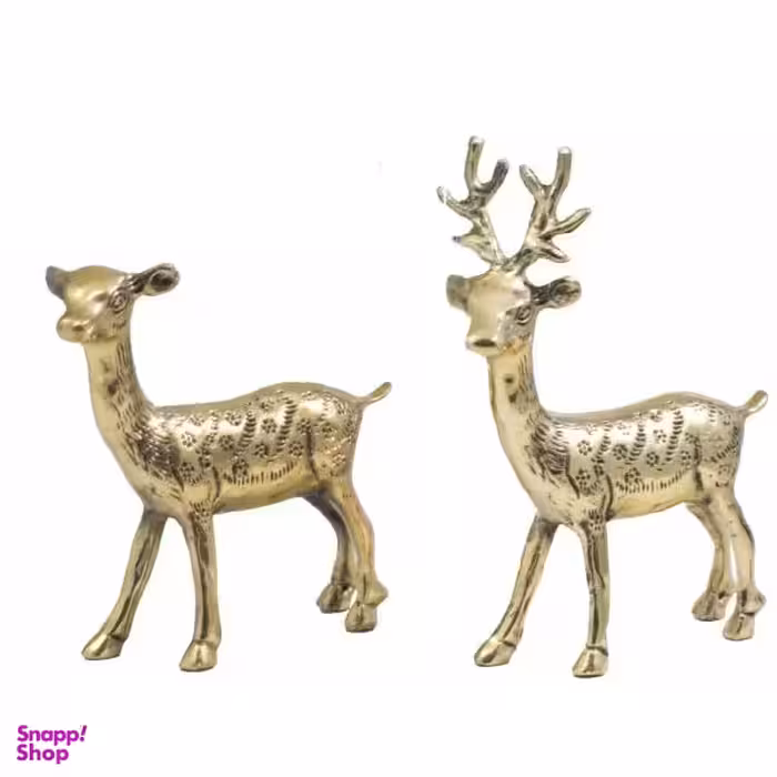 مجسمه برنزی طرح گوزن مدل A1 مجموعه 2 عددی