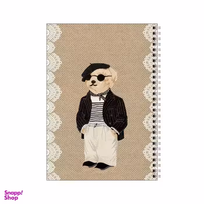 دفتر مشق 100 برگ بامبیلیپ طرح تدی با عینک دودی کد 8715410