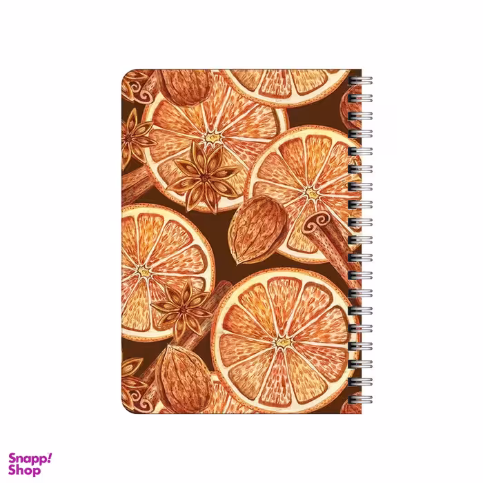 دفترچه یادداشت بامبیلیپ مدل چوبی طرح تم پاییزی پرتقال دارچین گردو کد 6678140