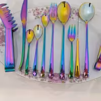 سرویس قاشق و چنگال هفت رنگ فلکس