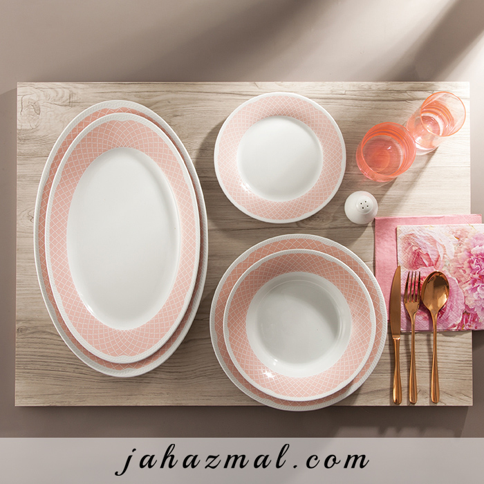 سرویس چینی زرین طرح ماربلا 35 پارچه
