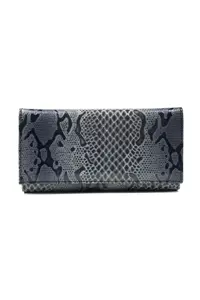 کیف پول آبی زنانه چرمی واقعی Skarlet