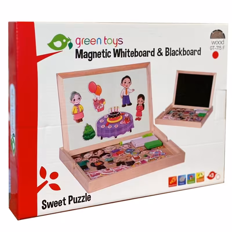 تخته سیاه و وایت برد دو طرفه مگنتی آموزشی کد GT715F