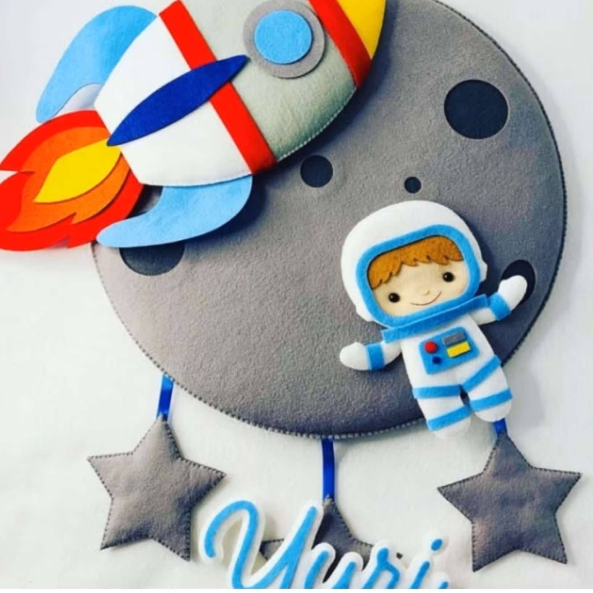 آویز اسم نمدی دست ساز پسرانه