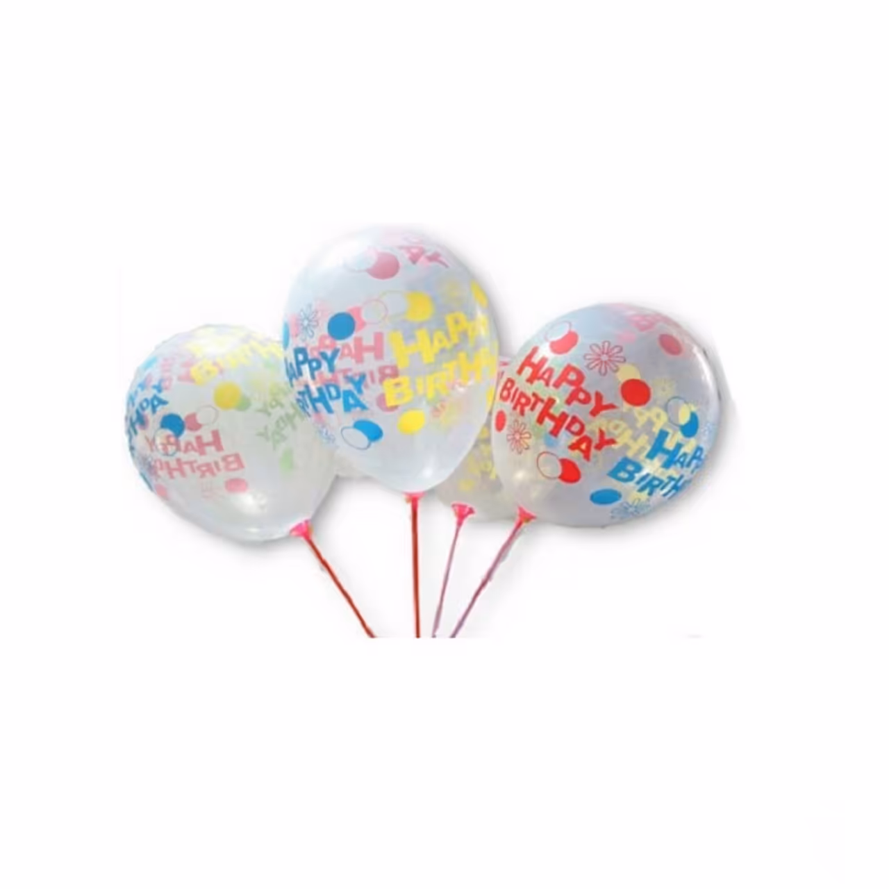 بادکنک لاتکس سفید با طرح چاپی بسته 15 عددی