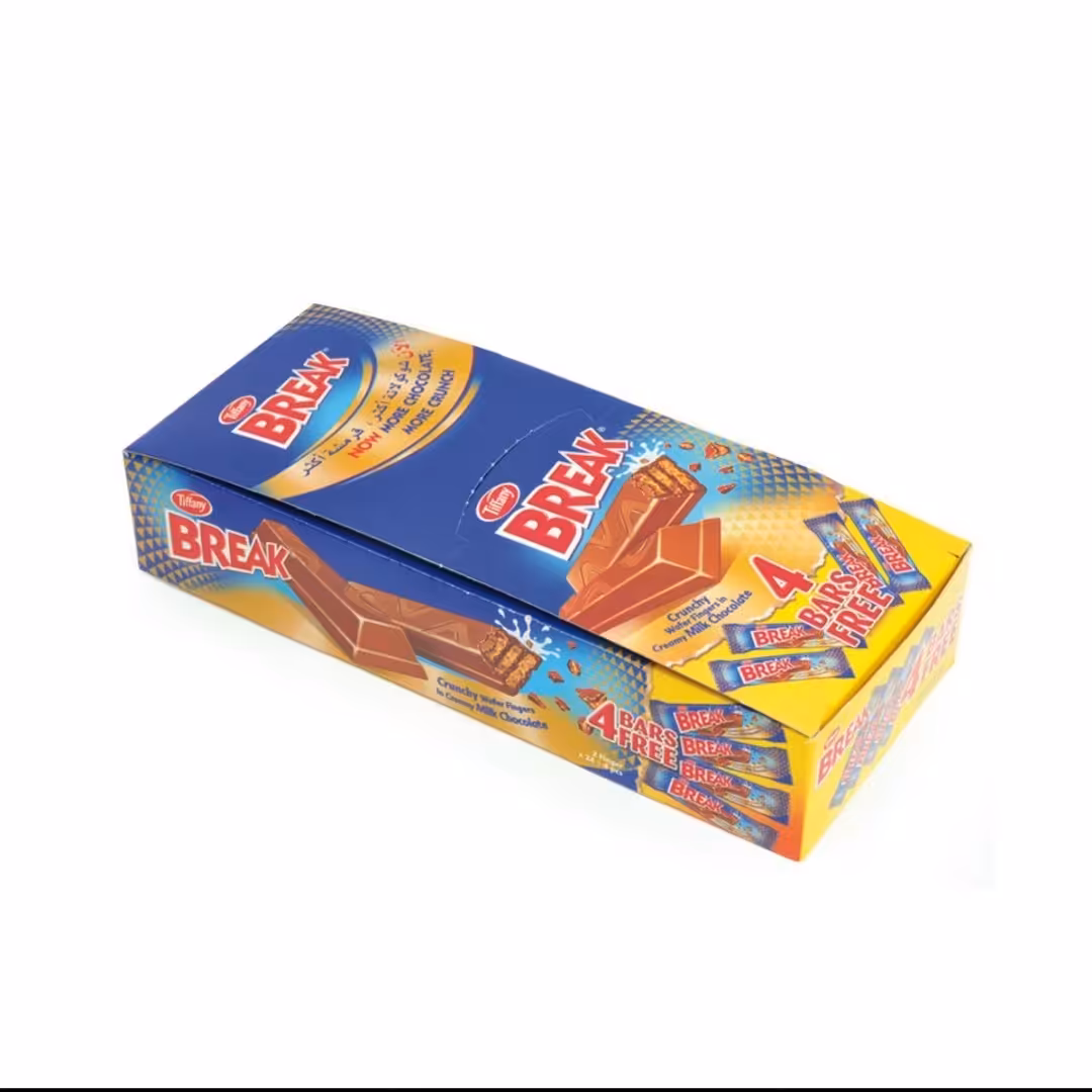 شکلات بریک 4 انگشتی،31 گرم، محصول امارات ، در بسته بندی 12 تایی
