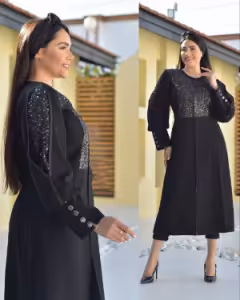 مانتو مجلسی کرپ مدل سایز بزرگ تا سایز 56