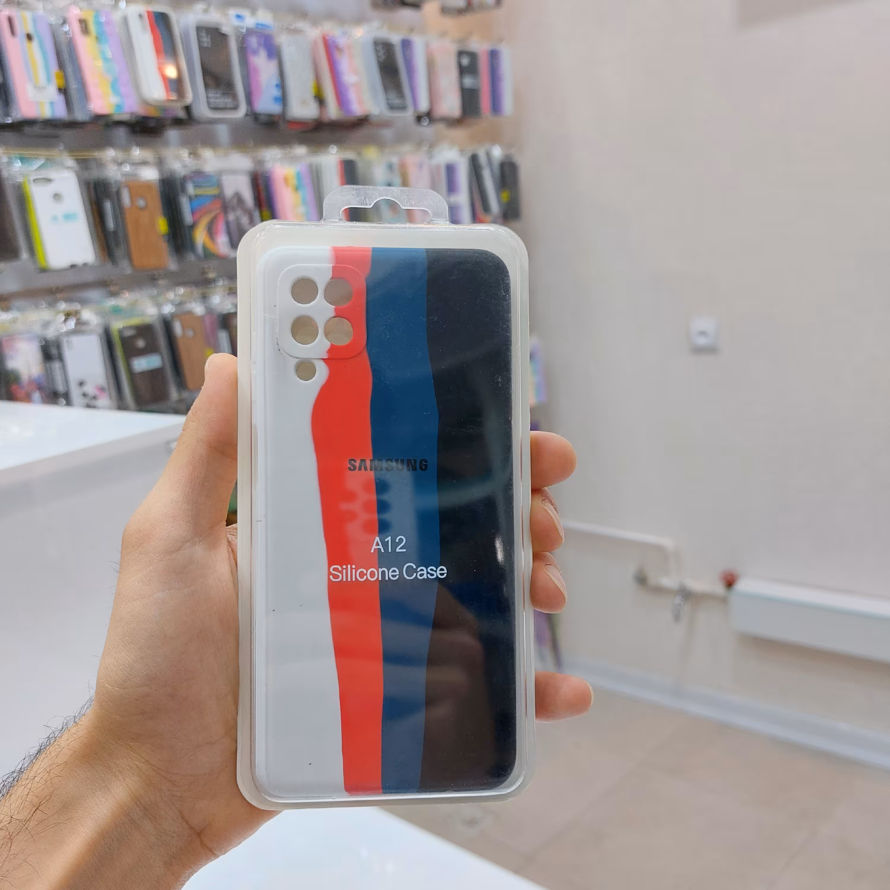 گارد و قاب سیلیکونی آبرنگی اورجینال پاک کنی طرح شماره 3 مناسب برای گوشی A12