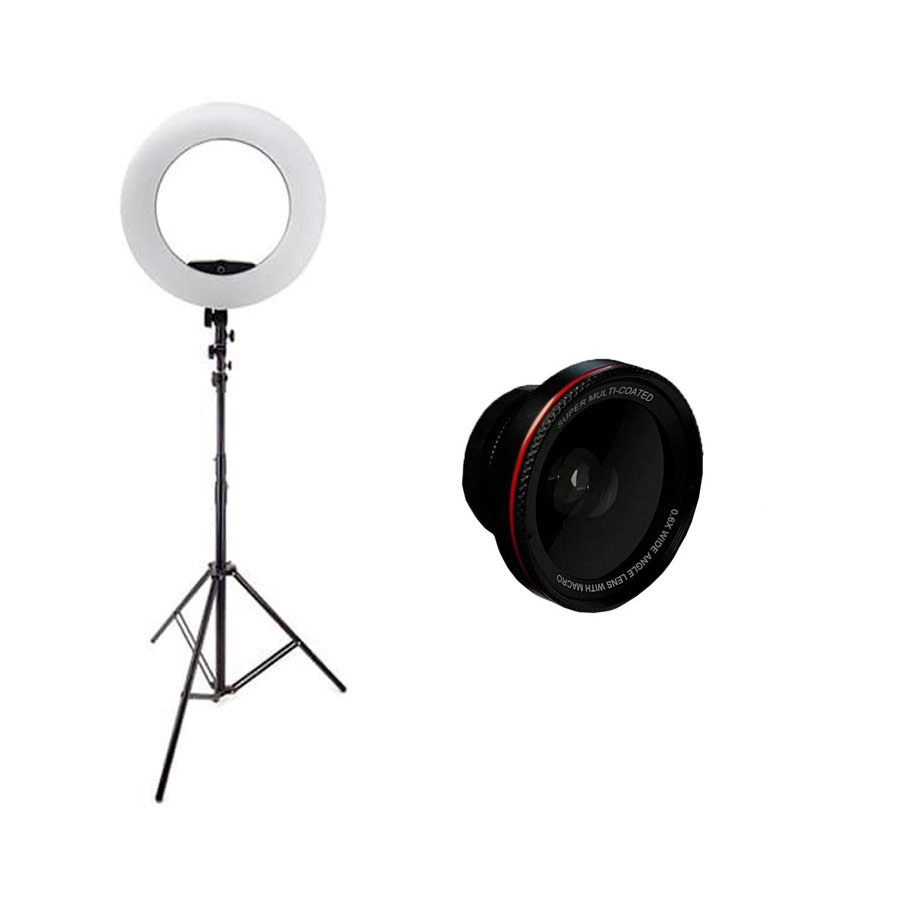 کیت تولید محتوا رینگ لایت SR-360A ، پایه 805 و لنز موبایل L630