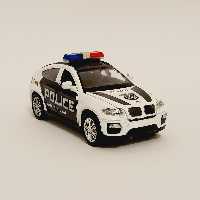 ماکت ماشین BMW X6 پلیس عقبکش موزیکال 4 درب بازشو  مقیاس 1:32 طول 16 سانتی متر 