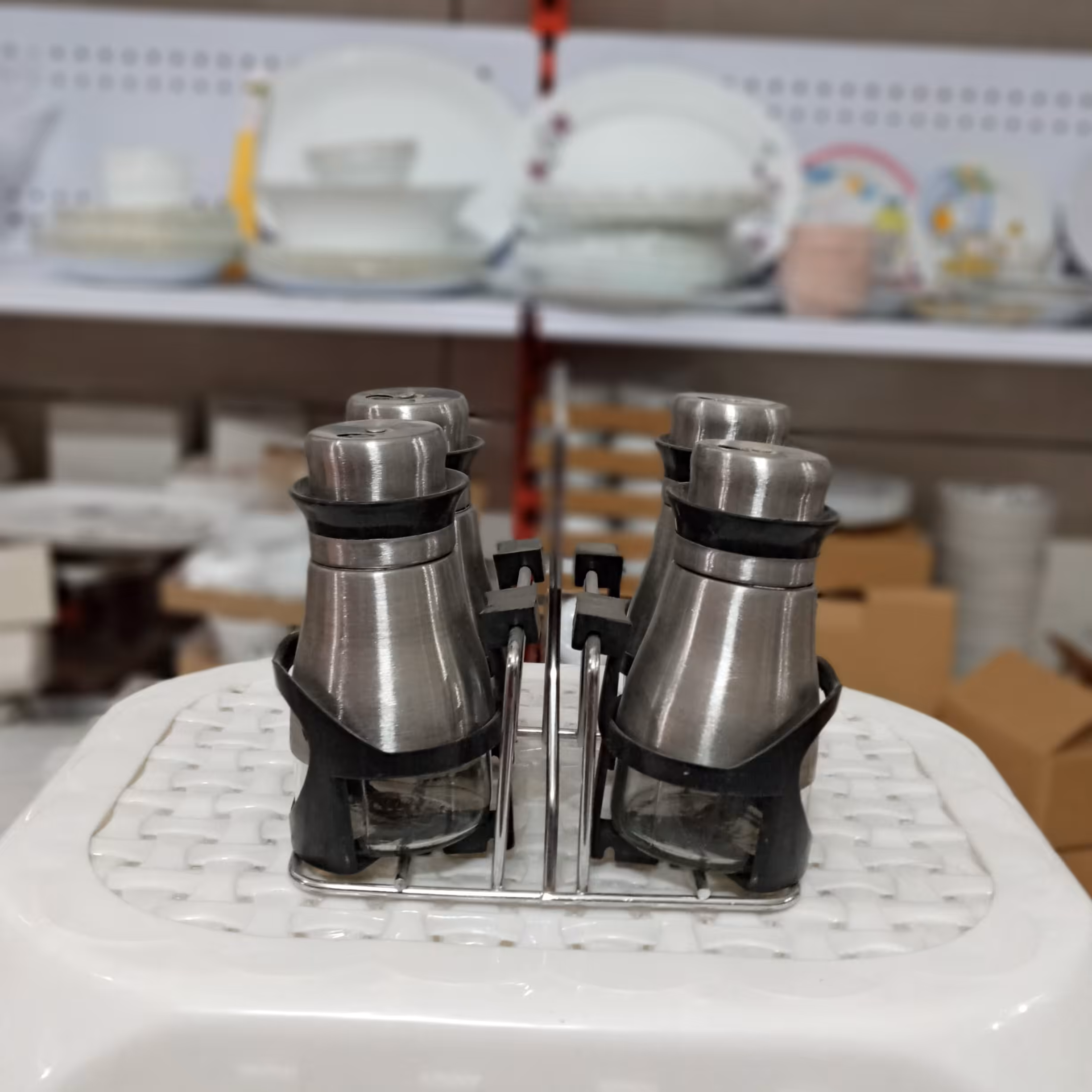 جا ادویه شیک 4 عددی استیل 