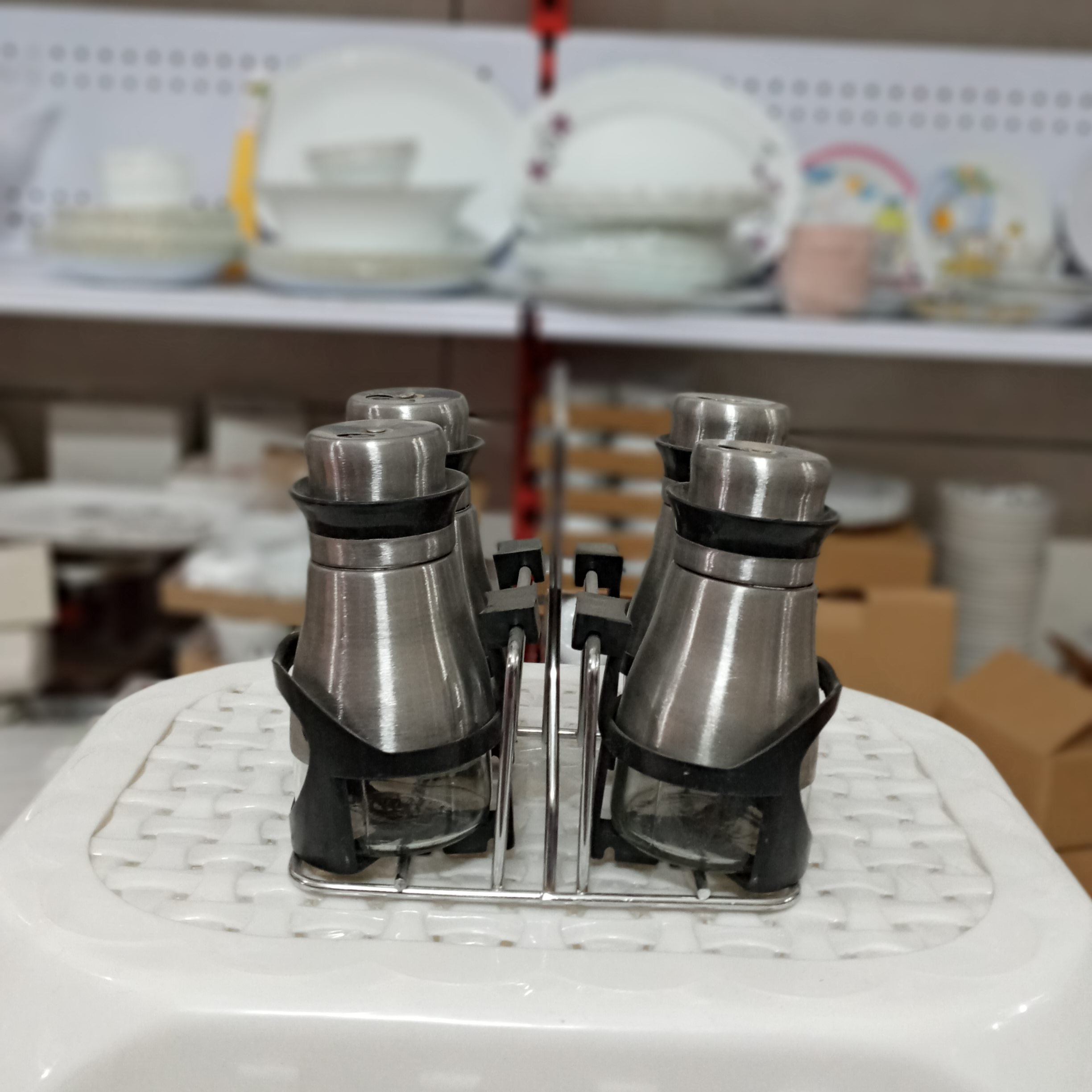 جا ادویه شیک 4 عددی استیل 