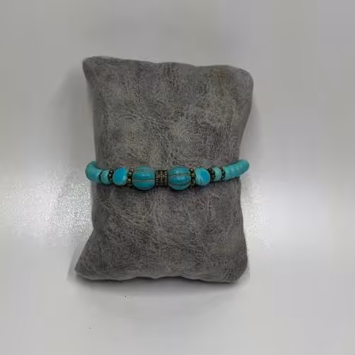 دستبند آبی فیروزه ای