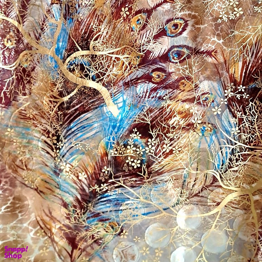 پارچه طرح طاووس عرض 150 سانتی متر